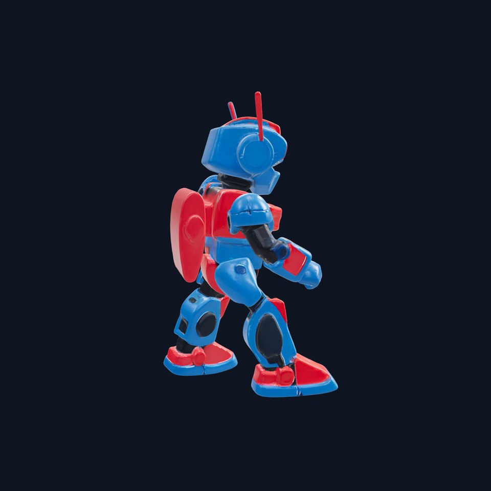 Retro Robot Model Pack for Animation and Games
